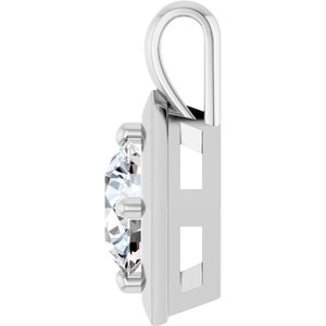14K X1 White Gold 8 mm Round Charm/Pendant Mounting – image 5