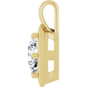 10K Yellow Gold 8 mm Round Charm/Pendant Mounting – image 5