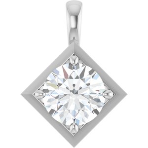 Sterling Silver 8.8 mm Round Charm/Pendant Mounting