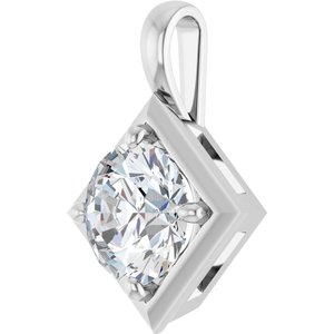 Sterling Silver 8.8 mm Round Charm/Pendant Mounting – image 3