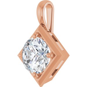 10K Rose Gold 8.8 mm Round Charm/Pendant Mounting – image 3