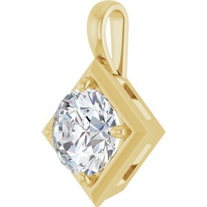 14K Yellow Gold 8.8 mm Round Charm/Pendant Mounting – image 3