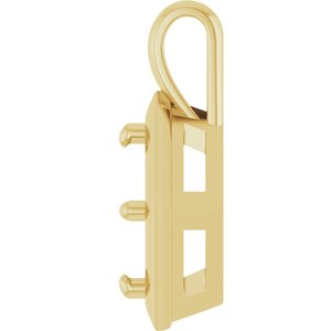 14K Yellow Gold 8.8 mm Round Charm/Pendant Mounting – image 6
