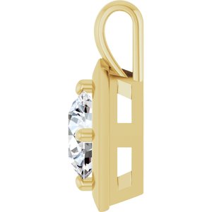 18K Yellow Gold 8.2 mm Round Charm/Pendant Mounting – image 5