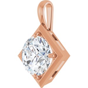 10K Rose Gold 12 mm Round Charm/Pendant Mounting – image 3