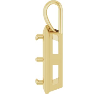 10K Yellow Gold 12 mm Round Charm/Pendant Mounting – image 6