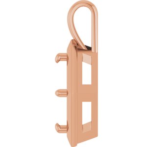 14K Rose Gold 12 mm Round Charm/Pendant Mounting – image 6
