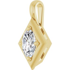 10K Yellow Gold 6x4 mm Oval Charm/Pendant Mounting – image 3