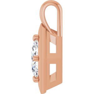 10K Rose Gold 6x4 mm Oval Charm/Pendant Mounting – image 5