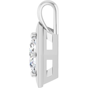 Continuum Sterling Silver 6x4 mm Oval Charm/Pendant Mounting – image 5