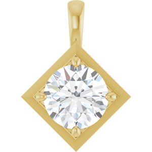 14K Yellow Gold 9 mm Round Charm/Pendant Mounting