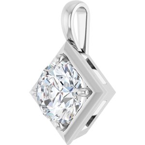 14K X1 White Gold 9 mm Round Charm/Pendant Mounting – image 3
