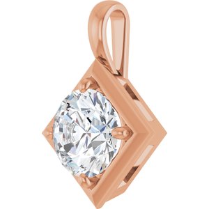 10K Rose Gold 9 mm Round Charm/Pendant Mounting – image 3