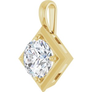 18K Yellow Gold 9 mm Round Charm/Pendant Mounting – image 3