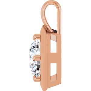 10K Rose Gold 9 mm Round Charm/Pendant Mounting – image 5