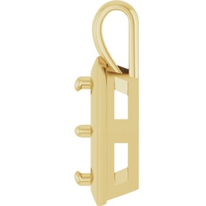 14K Yellow Gold 9 mm Round Charm/Pendant Mounting – image 6