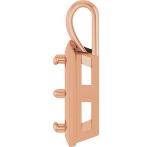 10K Rose Gold 9 mm Round Charm/Pendant Mounting – image 6