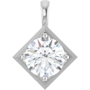 Platinum 11 mm Round Charm/Pendant Mounting