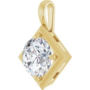 18K Yellow Gold 11 mm Round Charm/Pendant Mounting – image 3