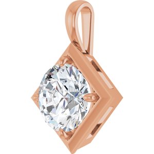 10K Rose Gold 11 mm Round Charm/Pendant Mounting – image 3