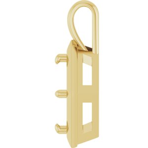 18K Yellow Gold 11 mm Round Charm/Pendant Mounting – image 6