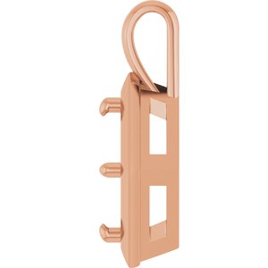 14K Rose Gold 11 mm Round Charm/Pendant Mounting – image 6