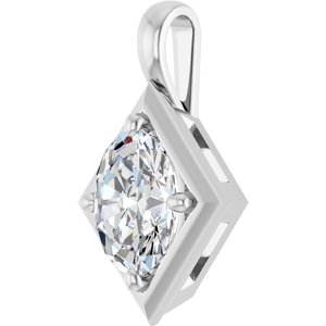 Platinum 9x7 mm Oval Charm/Pendant Mounting – image 3
