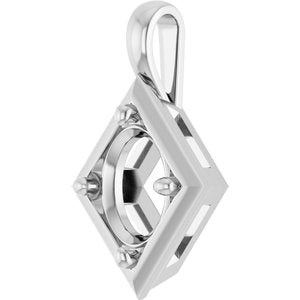 Continuum Sterling Silver 9x7 mm Oval Charm/Pendant Mounting – image 4
