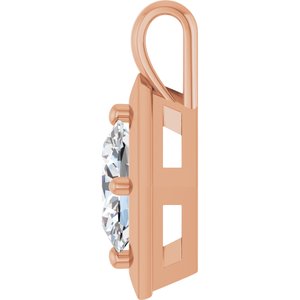 10K Rose Gold 9x7 mm Oval Charm/Pendant Mounting – image 5