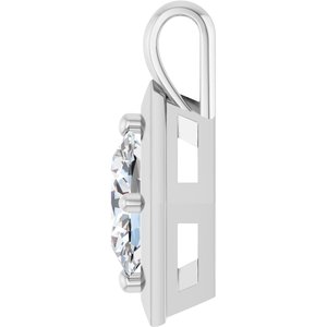 10K White Gold 9x7 mm Oval Charm/Pendant Mounting – image 5
