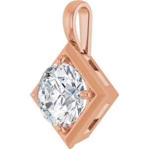 14K Rose Gold 9.4 mm Round Charm/Pendant Mounting – image 3