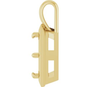18K Yellow Gold 9.4 mm Round Charm/Pendant Mounting – image 6