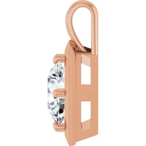 10K Rose Gold 9.4 mm Round Charm/Pendant Mounting – image 5