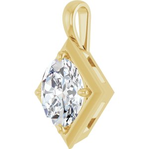 10K Yellow Gold 11x9 mm Oval Charm/Pendant Mounting – image 3