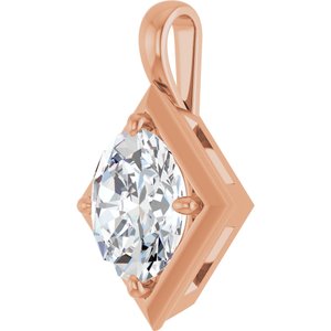 10K Rose Gold 11x9 mm Oval Charm/Pendant Mounting – image 3