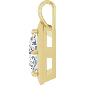 14K Yellow Gold 11x9 mm Oval Charm/Pendant Mounting – image 5