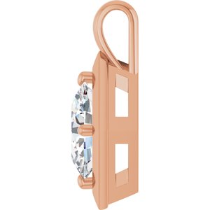 10K Rose Gold 11x9 mm Oval Charm/Pendant Mounting – image 5