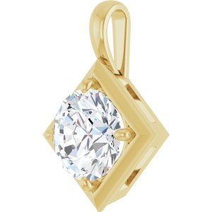 10K Yellow Gold 10 mm Round Charm/Pendant Mounting – image 3