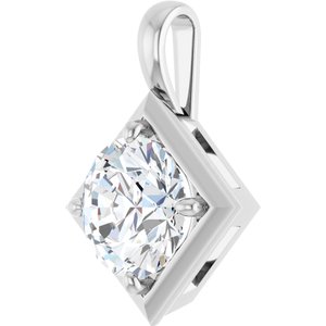 14K White Gold 10 mm Round Charm/Pendant Mounting – image 3
