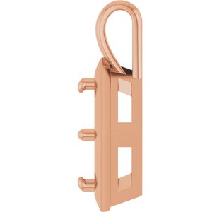 14K Rose Gold 10 mm Round Charm/Pendant Mounting – image 6