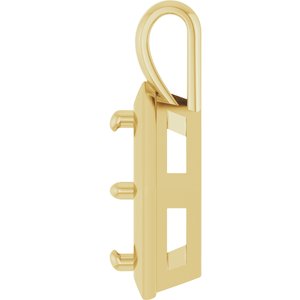 14K Yellow Gold 10 mm Round Charm/Pendant Mounting – image 6