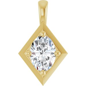 18K Yellow Gold 7x5 mm Oval Charm/Pendant Mounting