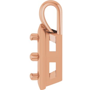 14K Rose Gold 5 mm Cushion Charm/Pendant Mounting – image 6