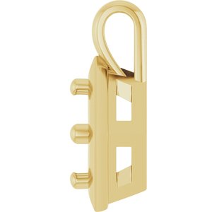 10K Yellow Gold 5 mm Cushion Charm/Pendant Mounting – image 6