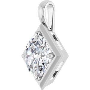 Sterling Silver 10x8 mm Oval Charm/Pendant Mounting – image 3