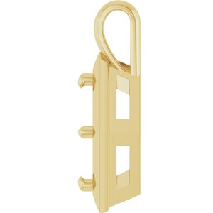 18K Yellow Gold 10x8 mm Oval Charm/Pendant Mounting – image 6