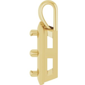 14K Yellow Gold 7 mm Cushion Charm/Pendant Mounting – image 6