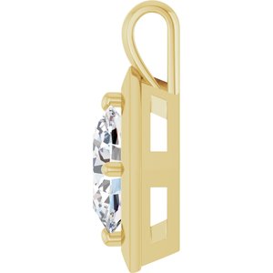 14K Yellow Gold 12x10 mm Oval Charm/Pendant Mounting – image 5