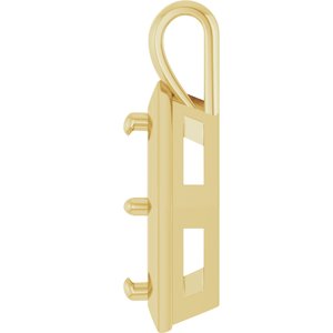 10K Yellow Gold 12x10 mm Oval Charm/Pendant Mounting – image 6
