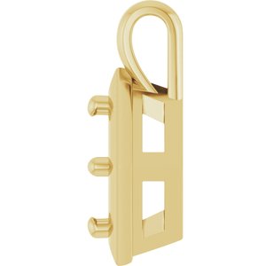 10K Yellow Gold 5 mm Asscher Charm/Pendant Mounting – image 6